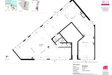 Rzut - Lokal użytkowy na sprzedaż 1 pokój o powierzchni 354,84 m² - numer B/4/0/1 w Malta Wołkowyska etap III