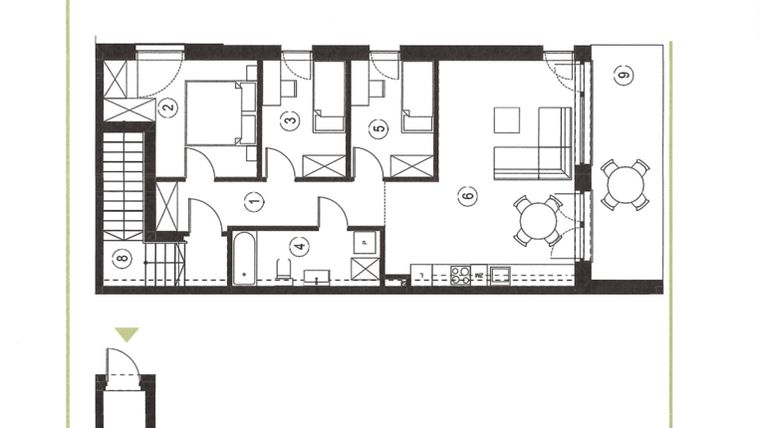 Rzut - Mieszkanie na sprzedaż 4 pokoje o powierzchni 79,21 m² - numer 18_2 w Apartamenty Sielanka