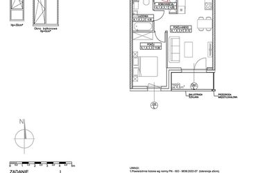 Rzut - Mieszkanie na sprzedaż 2 pokoje o powierzchni 41,94 m² - numer A.1.6.3 w Forma