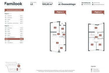 Rzut - Mieszkanie na sprzedaż 5 pokoi o powierzchni 100,85 m² - numer L2 w Familook