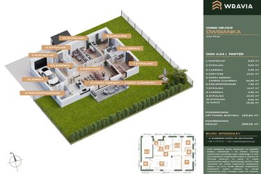 Rzut - Dom na sprzedaż 5 pokoi o powierzchni 125,84 m² - numer A4 w Dobre Miejsce Owsianka
