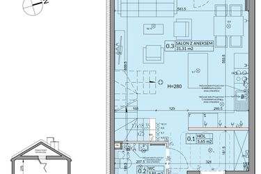 Rzut - Dom na sprzedaż 4 pokoje o powierzchni 82,62 m² - numer 99B w Nova Magdalenka 7 etap VII-VIII