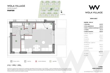 Rzut - Dom na sprzedaż 4 pokoje o powierzchni 94,79 m² - numer A.6A/1 w Wola Village