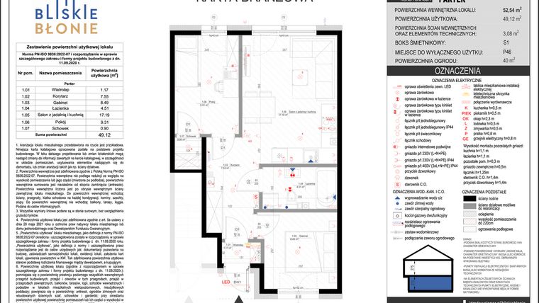 Rzut - Dom na sprzedaż 3 pokoje o powierzchni 49,12 m² - numer A8-1 w Bliskie Błonie