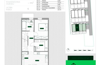Rzut - Mieszkanie na sprzedaż 4 pokoje o powierzchni 86,2 m² - numer K2 w Zielona Krzyszkowicka