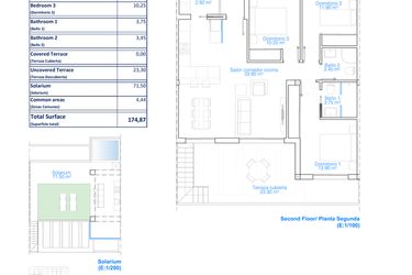Rzut - Mieszkanie na sprzedaż 3 pokoje o powierzchni 174,87 m² - numer 1-2.9 w Mieszkania w Pilar de la Horadada - 73811377
