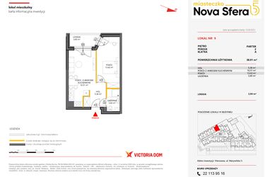 Rzut - Mieszkanie na sprzedaż 2 pokoje o powierzchni 38,91 m² - numer 9 w Miasteczko Nova Sfera 5