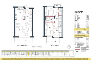 Rzut - Dom na sprzedaż 4 pokoje o powierzchni 96,65 m² - numer 8a w Waw.Re
