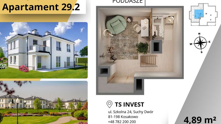 Rzut - Mieszkanie na sprzedaż 2 pokoje o powierzchni 56,24 m² - numer 6.5_C_29.2 w Ogrody Tesoro VI