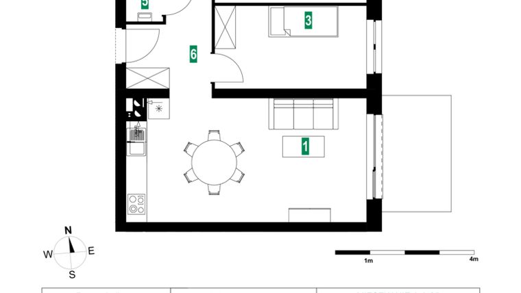 Rzut - Mieszkanie na sprzedaż 3 pokoje o powierzchni 60,06 m² - numer A.A.25 w Park Śliwowa