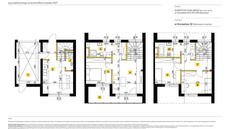 Rzut - Dom na sprzedaż 4 pokoje o powierzchni 125,88 m² - numer 5 w Kuropatwy 32