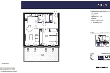 Rzut - Mieszkanie na sprzedaż 2 pokoje o powierzchni 46,91 m² - numer B1 – M0.5 w Primacasa