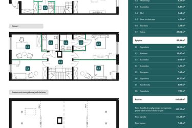 Rzut - Dom na sprzedaż 5 pokoi o powierzchni 180,09 m² - numer 8A w Spokojny Wilanów