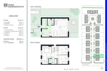 Rzut - Dom na sprzedaż 5 pokoi o powierzchni 103,51 m² - numer 25F w Park Domaszczyn 2 - etap 4
