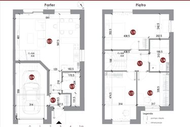 Rzut - Dom na sprzedaż 4 pokoje o powierzchni 109,63 m² - numer 20B w Parkowy Zakątek