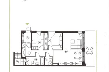 Rzut - Mieszkanie na sprzedaż 3 pokoje o powierzchni 70,92 m² - numer 26_1 w Apartamenty Sielanka