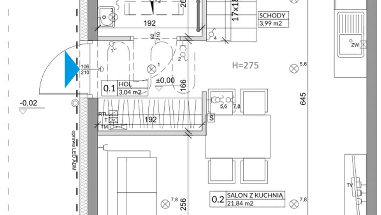 Rzut - Dom na sprzedaż 3 pokoje o powierzchni 69,4 m² - numer 6B w Ogrody Przyjaciół 5