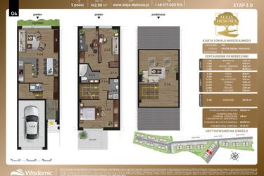 Rzut - Dom na sprzedaż 5 pokoi o powierzchni 142,98 m² - numer G4 w Aleja Dębowa III - domy