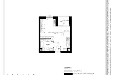 Rzut - Mieszkanie na sprzedaż 1 pokój o powierzchni 28,63 m² - numer A19 w Osiedle pod Klonami "Klonowa 11"