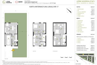 Rzut - Dom na sprzedaż 4 pokoje o powierzchni 140,2 m² - numer 17 w Leśne Wzgórza etap I-II
