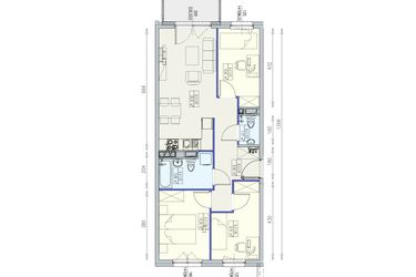 Rzut - Mieszkanie na sprzedaż 4 pokoje o powierzchni 65,2 m² - numer K2 6/2/1/4a w Południk 17 - budynek K2