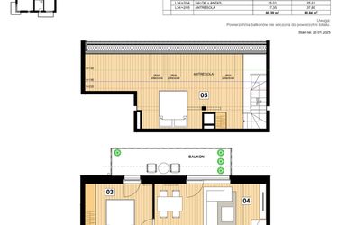 Rzut - Mieszkanie na sprzedaż 3 pokoje o powierzchni 60,39 m² - numer L-34 w Mickiewicza 21 Residence