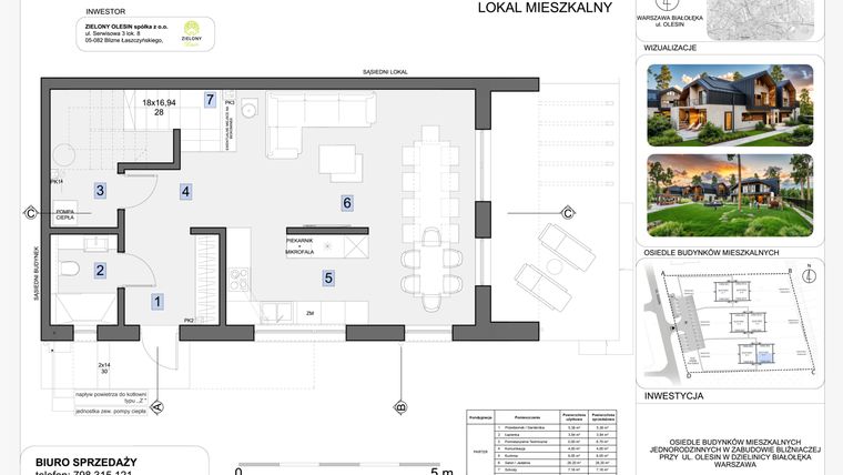 Rzut - Dom na sprzedaż 4 pokoje o powierzchni 140,18 m² - numer 7 w Zielony Olesin