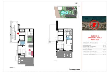 Rzut - Mieszkanie na sprzedaż 3 pokoje o powierzchni 102,71 m² - numer 3-C-1 w Apartamenty w Dénia - 14051638