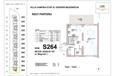 Rzut - Dom na sprzedaż 4 pokoje o powierzchni 106,42 m² - numer S264 w Villa Campina Magnolia