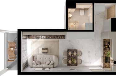 Rzut - Mieszkanie na sprzedaż 1 pokój o powierzchni 31,23 m² - numer A5/3/30 w GEMINI G-7