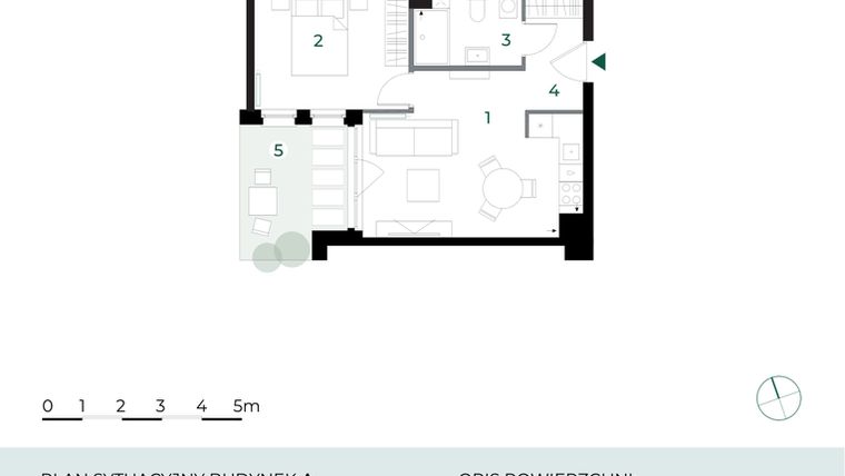 Rzut - Mieszkanie na sprzedaż 2 pokoje o powierzchni 39,35 m² - numer M8 w Park-Wojszyce
