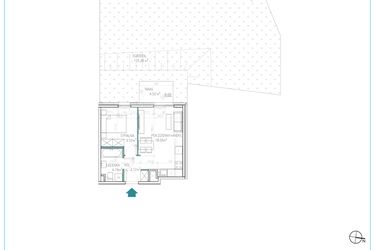 Rzut - Mieszkanie na sprzedaż 2 pokoje o powierzchni 34,89 m² - numer C1 w Dwa Jeziora CD