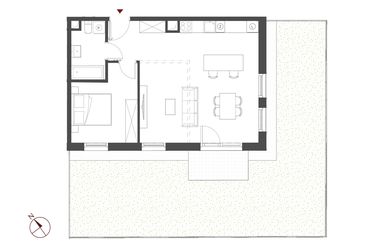 Rzut - Mieszkanie na sprzedaż 2 pokoje o powierzchni 56,11 m² - numer A.0.2 w Apartamenty Symfonia