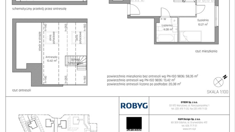 Rzut - Mieszkanie na sprzedaż 4 pokoje o powierzchni 71,77 m² - numer A4.2M01 w ROSA Residence