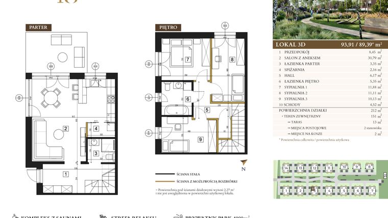 Rzut - Dom na sprzedaż 4 pokoje o powierzchni 89,39 m² - numer 3D w Lawinowa 18