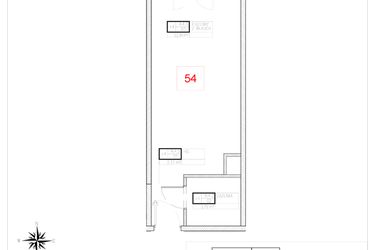 Rzut - Mieszkanie na sprzedaż 1 pokój o powierzchni 28,96 m² - numer A4-3 w Rezydencja Ogród Saski etap I i II