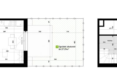 Rzut - Mieszkanie na sprzedaż 1 pokój o powierzchni 44,59 m² - numer BA0002 w Viva Cité