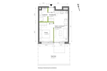 Rzut - Mieszkanie na sprzedaż 2 pokoje o powierzchni 35,73 m² - numer A2/04 w Bemowo Vita