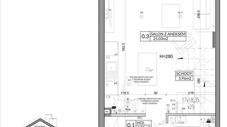 Rzut - Dom na sprzedaż 3 pokoje o powierzchni 72,9 m² - numer 28A w Nova Magdalenka 7 etap IV