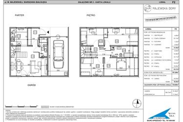 Rzut - Dom na sprzedaż 5 pokoi o powierzchni 120,86 m² - numer F2 w Majewska Domy