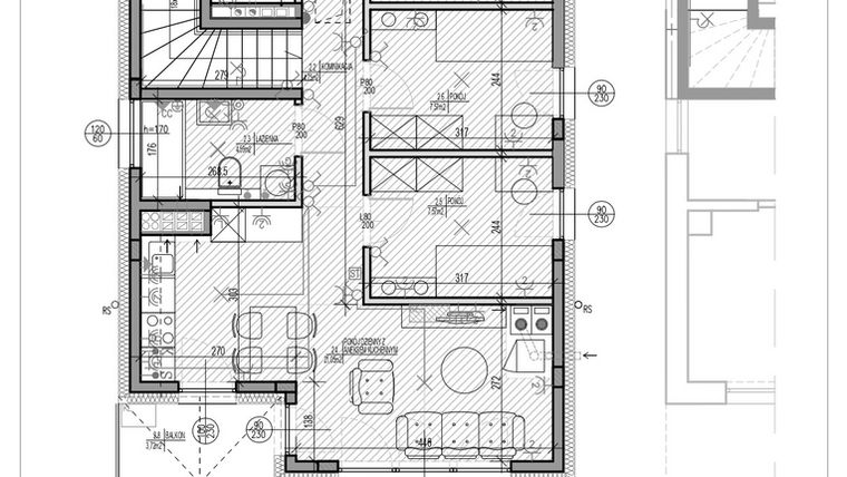 Rzut - Mieszkanie na sprzedaż 4 pokoje o powierzchni 74,59 m² - numer D5.2 w HEJ! Baniocha D