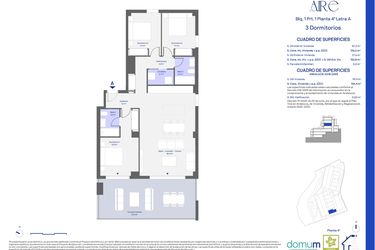 Rzut - Mieszkanie na sprzedaż 3 pokoje o powierzchni 126 m² - numer 114A w Aire