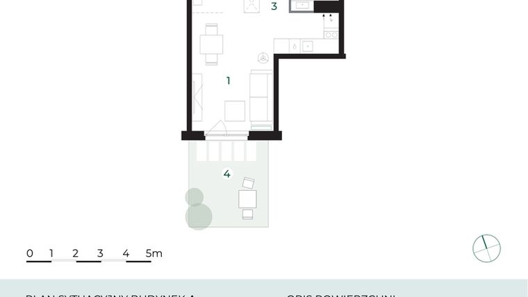 Rzut - Mieszkanie na sprzedaż 1 pokój o powierzchni 32,32 m² - numer M9 w Park-Wojszyce
