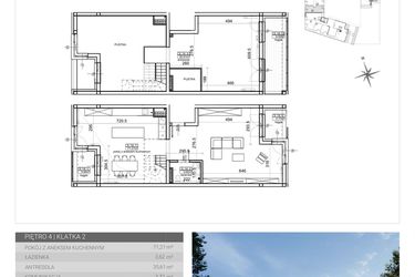 Rzut - Mieszkanie na sprzedaż 1 pokój o powierzchni 113,76 m² - numer 74 w Wave etap II