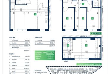 Rzut - Dom na sprzedaż 5 pokoi o powierzchni 113,13 m² - numer 15 w Vista Forest Stabłowice