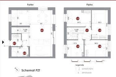 Rzut - Dom na sprzedaż 4 pokoje o powierzchni 87,98 m² - numer 18 w Parkowy Zakątek