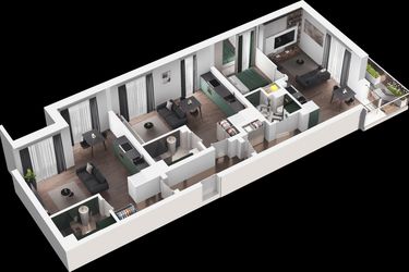 Rzut - Mieszkanie na sprzedaż 4 pokoje o powierzchni 95,25 m² - numer 29 w Apartamenty Zagajnikowa 2