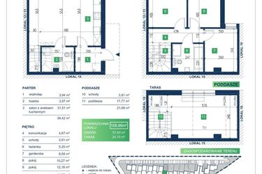 Rzut - Dom na sprzedaż 5 pokoi o powierzchni 105,95 m² - numer 14 w Vista Forest Stabłowice