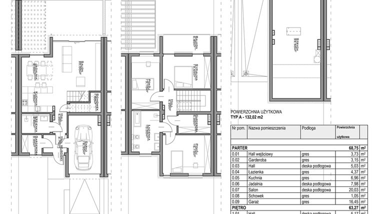 Rzut - Dom na sprzedaż 4 pokoje o powierzchni 164,47 m² - numer A11 w Osiedle Bliska Wola