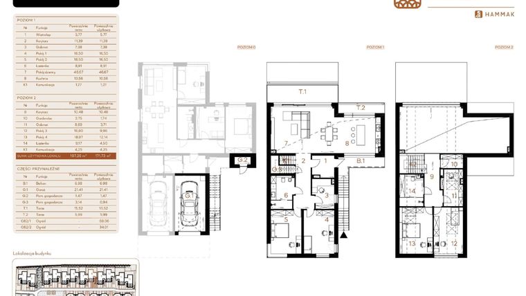 Rzut - Mieszkanie na sprzedaż 7 pokoi o powierzchni 171,73 m² - numer 8.2 w Kosocicka Forest